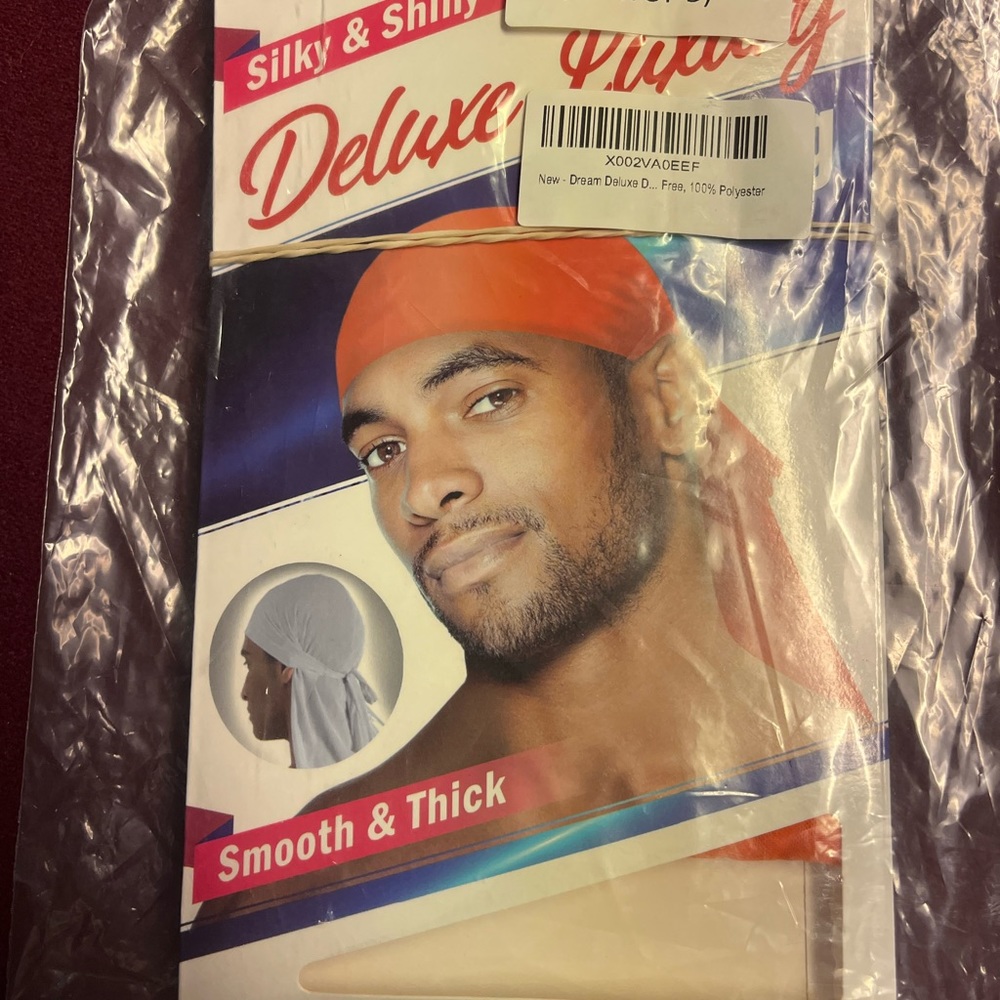 Dream world deluxe luxury Do Rags silky & shiny Orange 3 pack